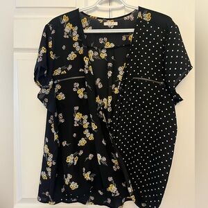 Maurice Floral & Polka Dot Blouse 👚  💐